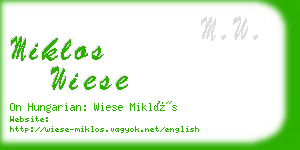 miklos wiese business card